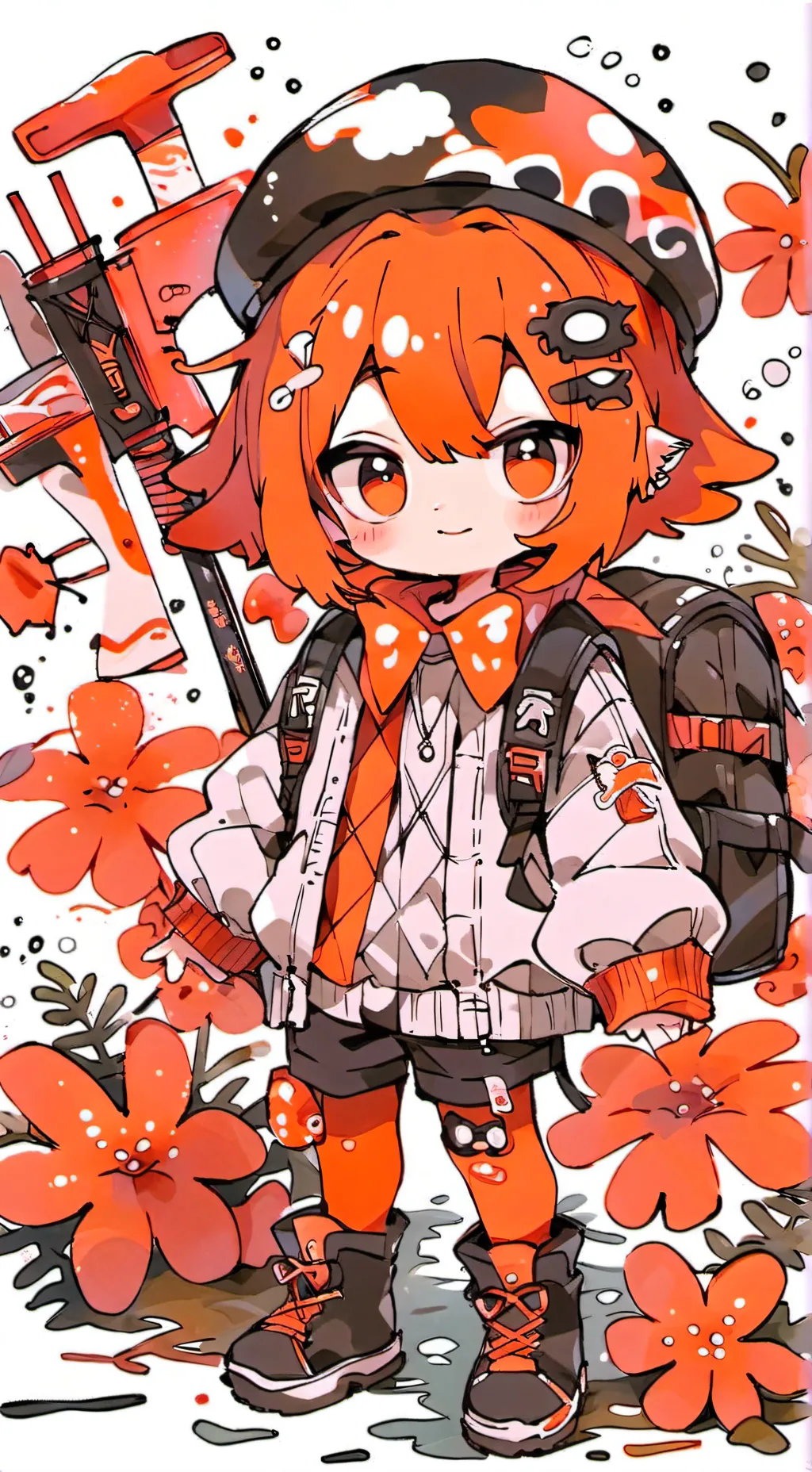 ai character: splatoon x mha background