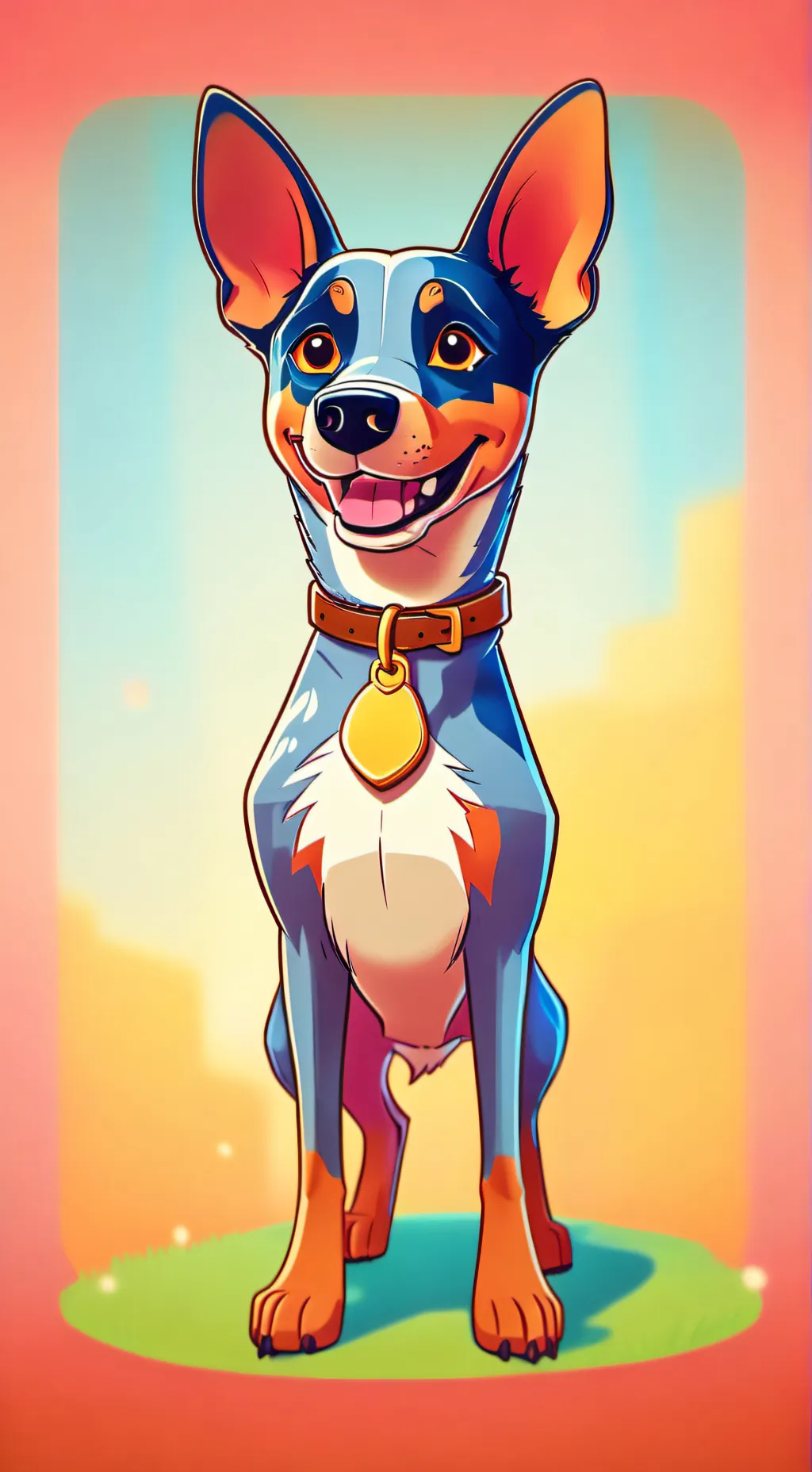 ai character: bluey infection  background