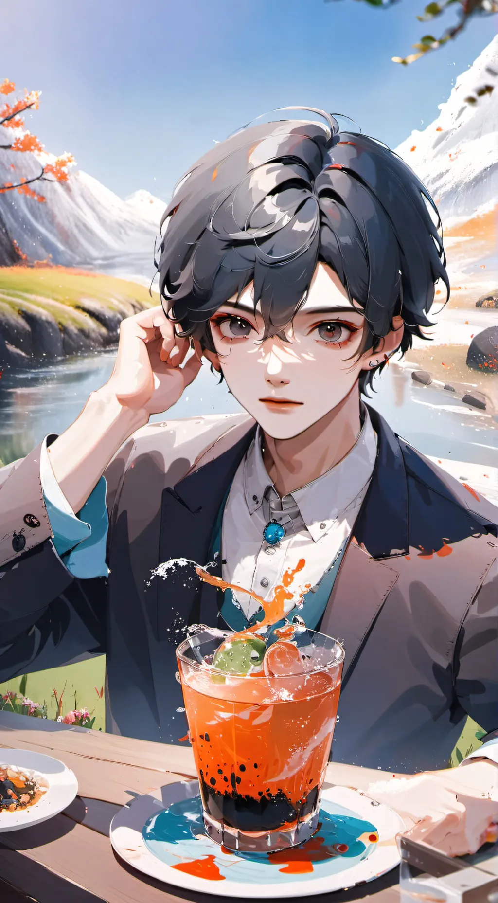 ai character: Jesus background