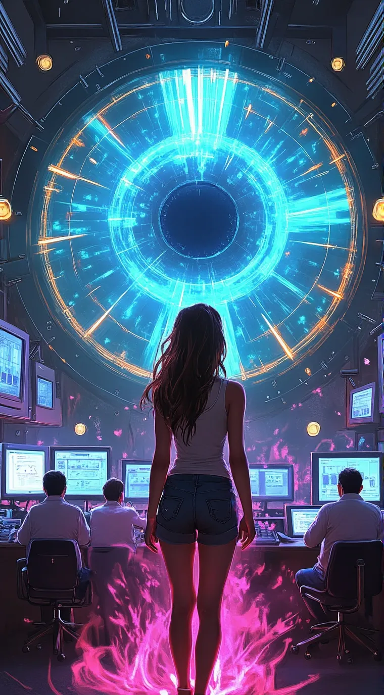 ai character: Lana. (Salty inc) background