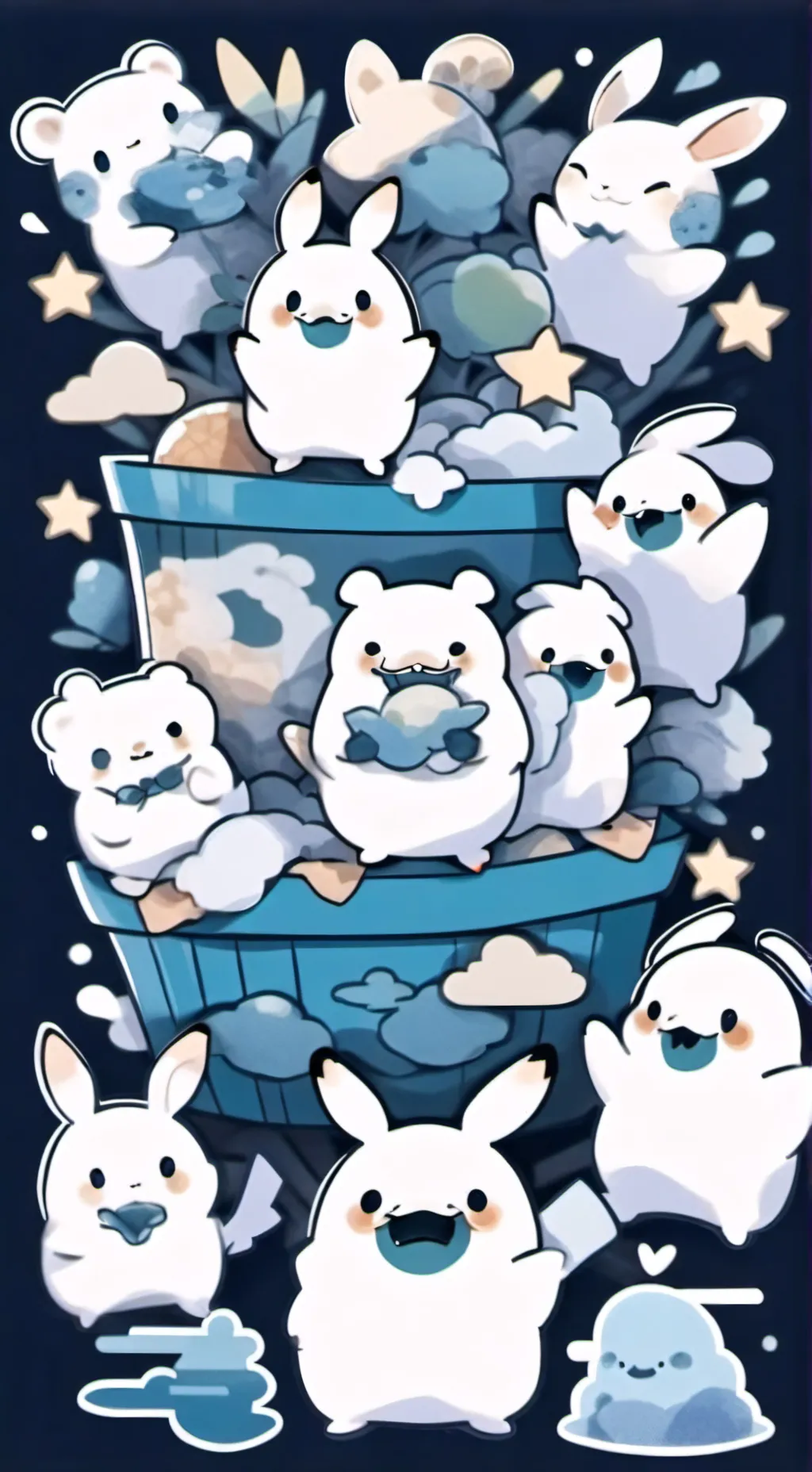 ai character: Smiling Critters  background