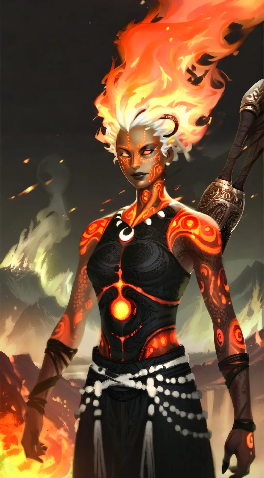 ai character: Flame Atronach background
