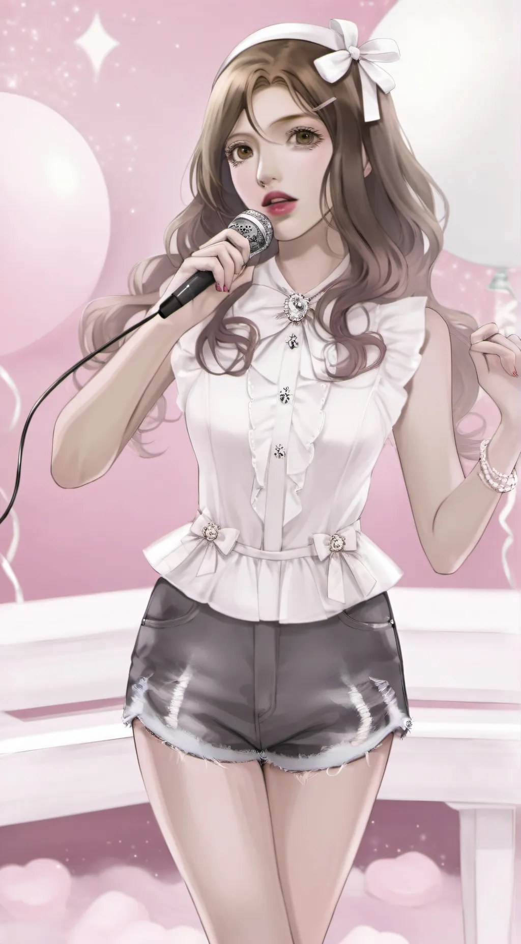 ai character: Olivia Rodrigo  background