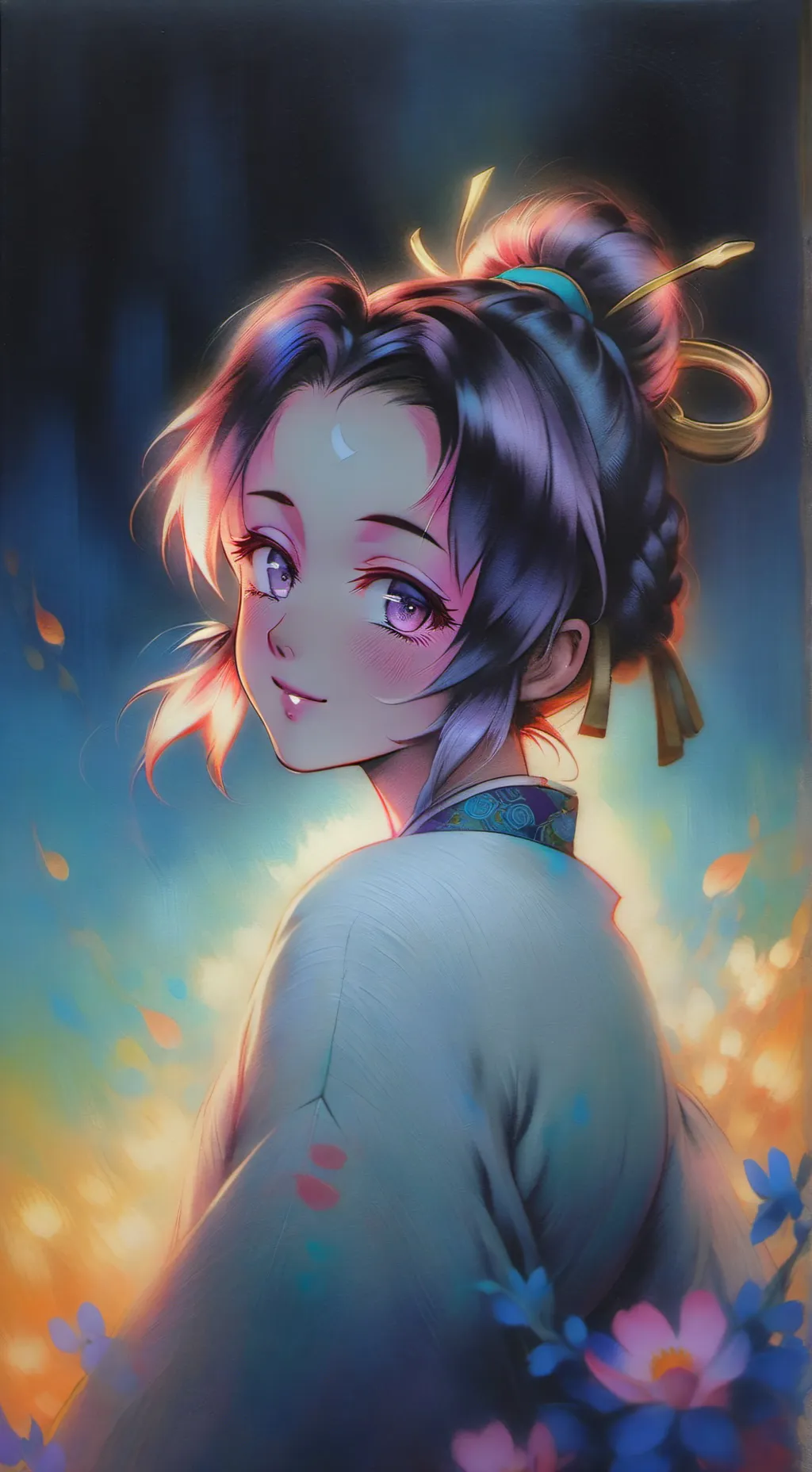 ai character: Hashira+uniforms background