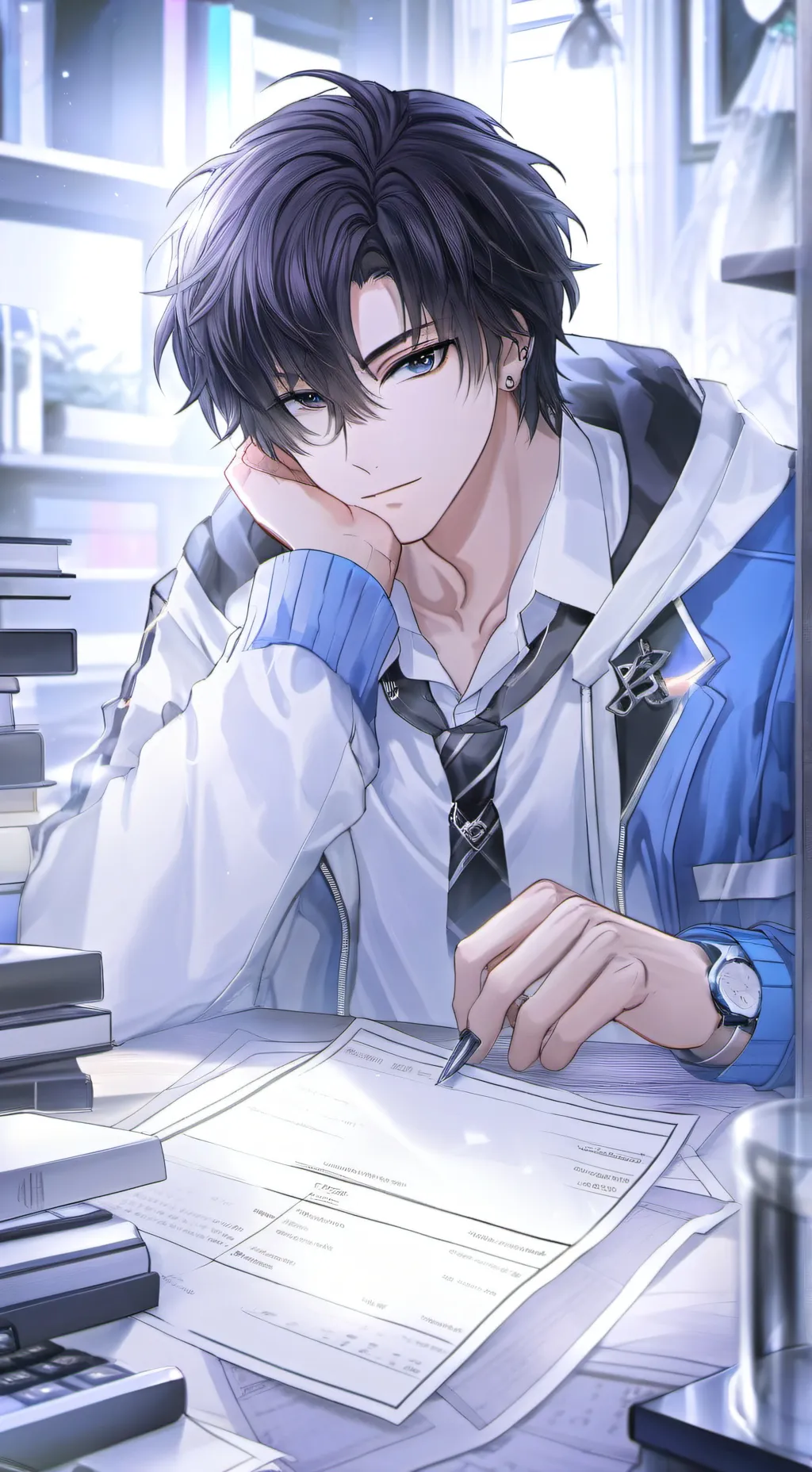 ai character: The Calculating Buddy background