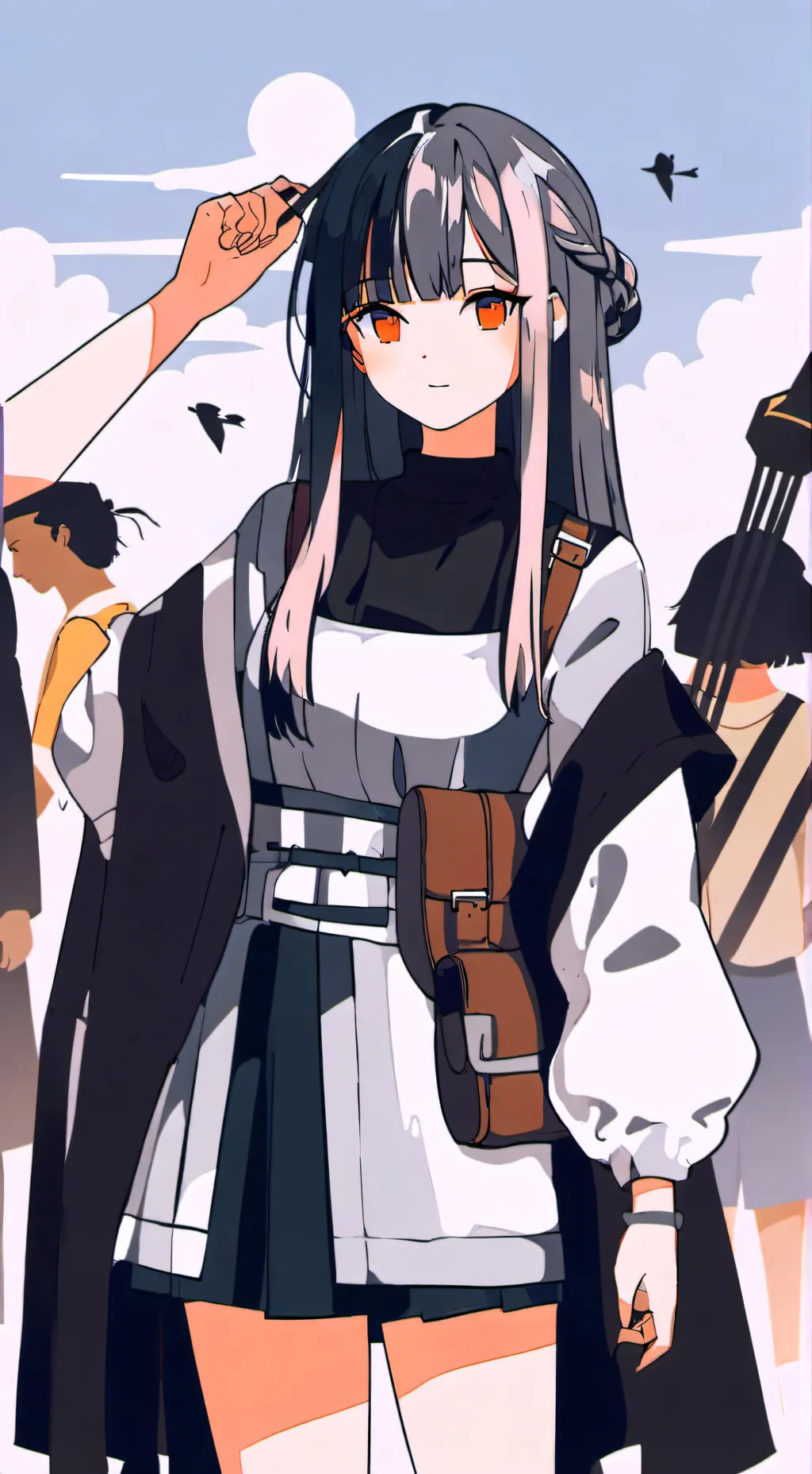 ai character: bff go to mall background