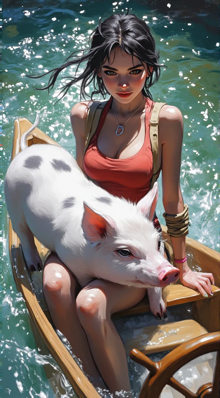 ai character: Moana × maui background