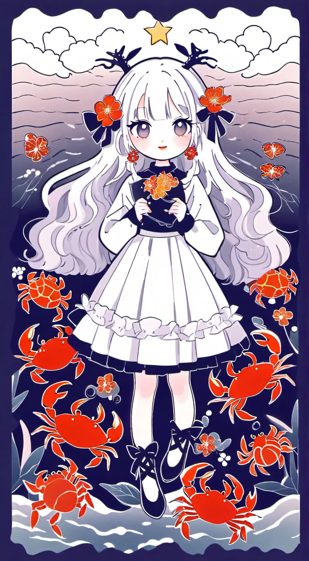 ai character: crabby crabcrab :3 background