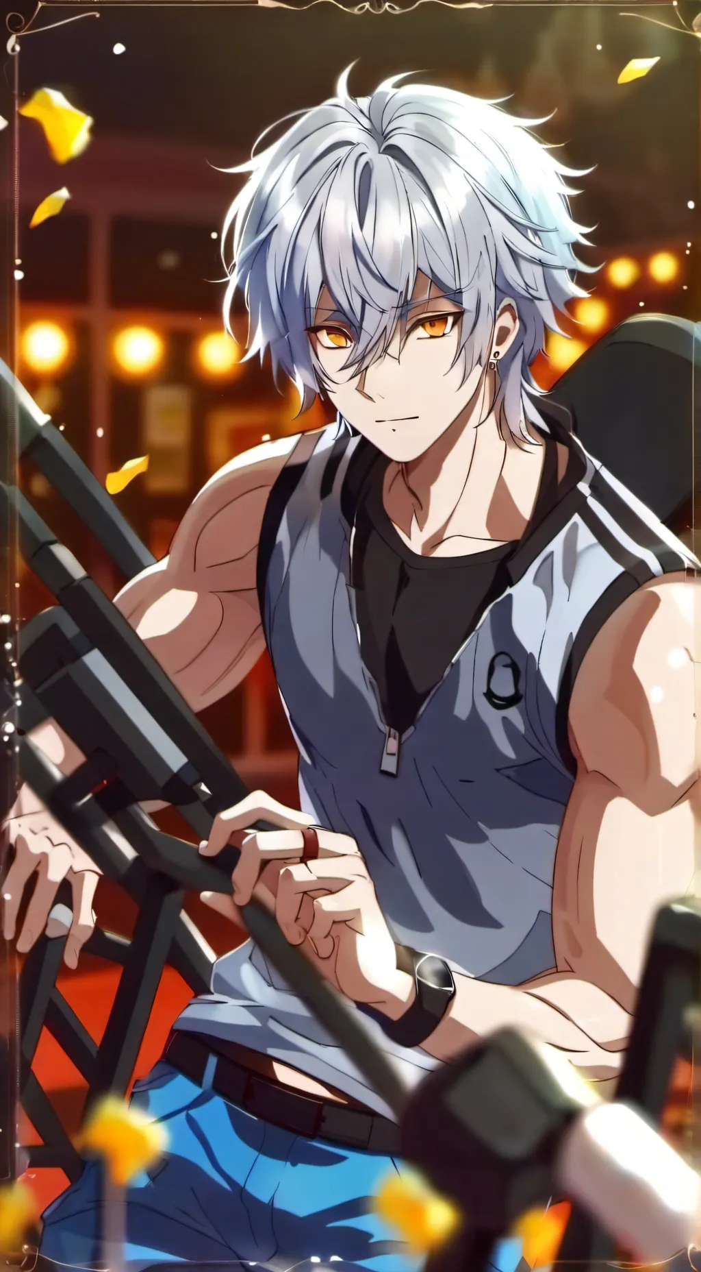 ai character: Hashiras at Gym background