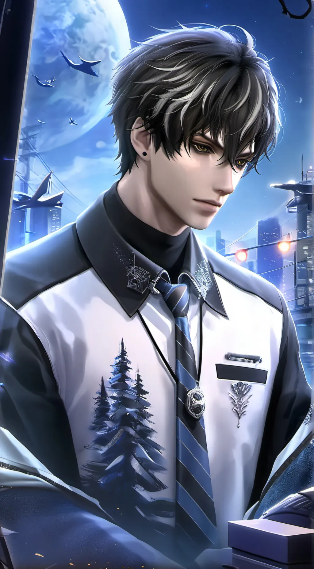 ai character: his name is Zack background