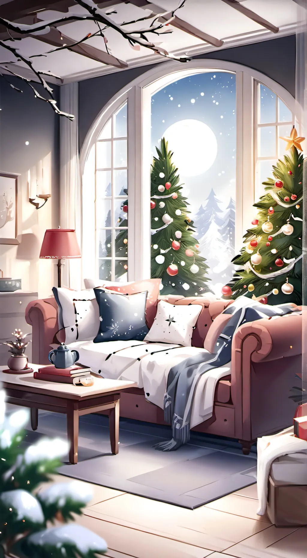 ai character: Sprunki Christmas background