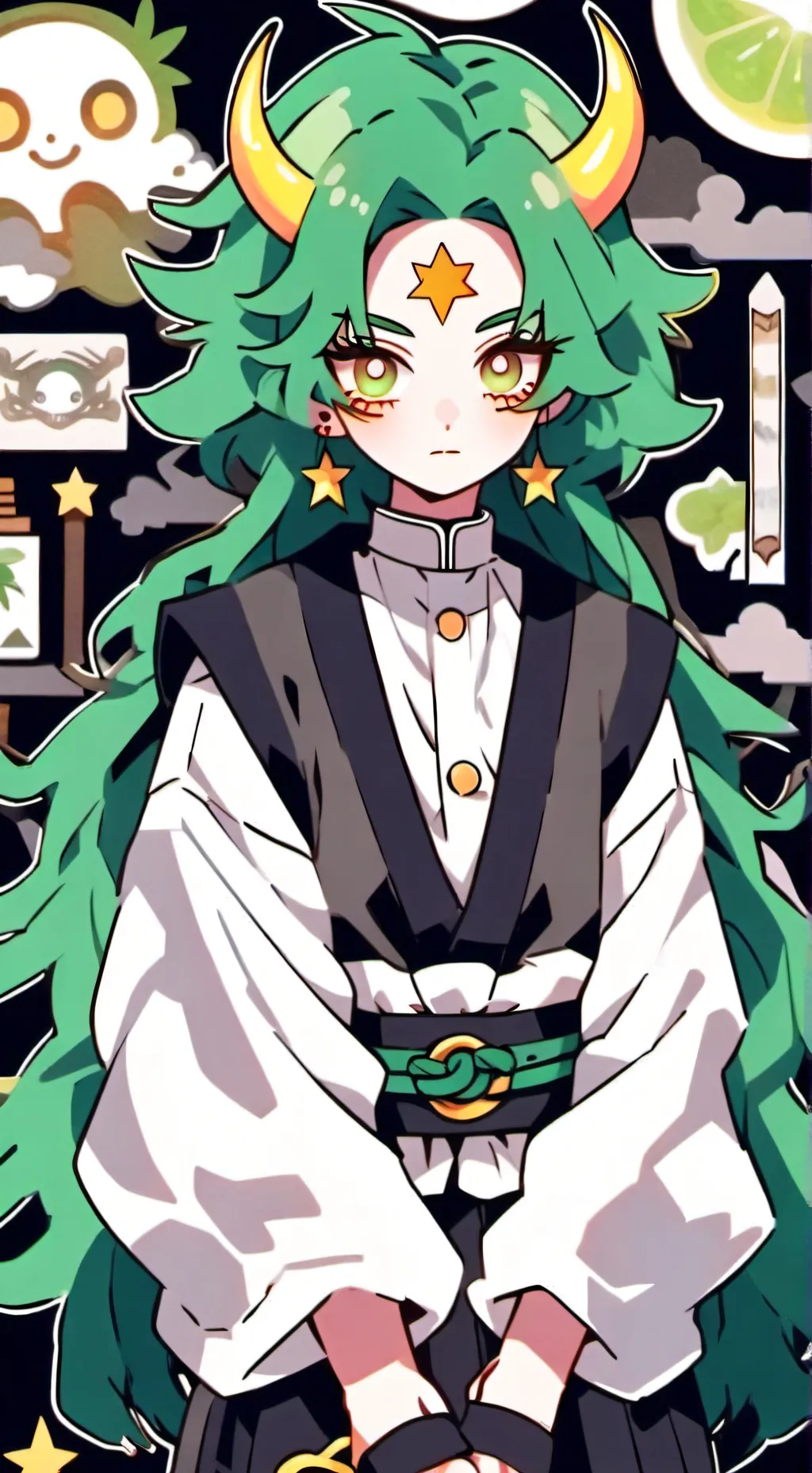 ai character: Kny/Demon slayer background