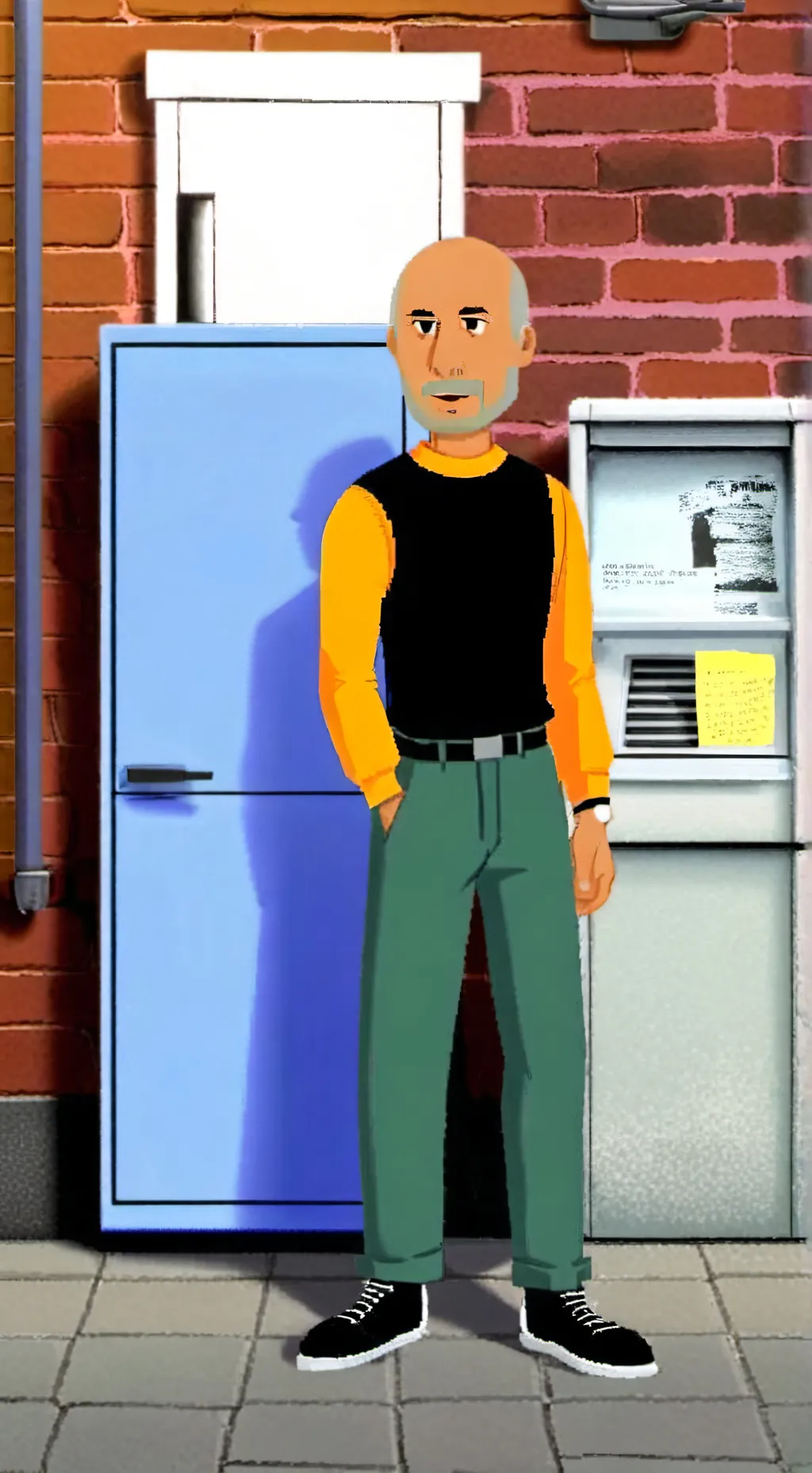 ai character: A chill guy my bro background