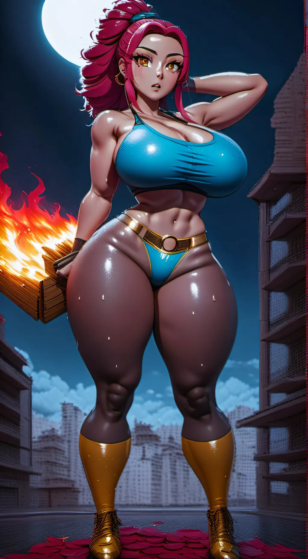 ai character: Giantess Cora background