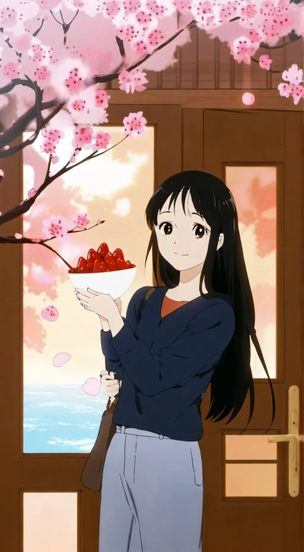 ai character: cherry X marthina background