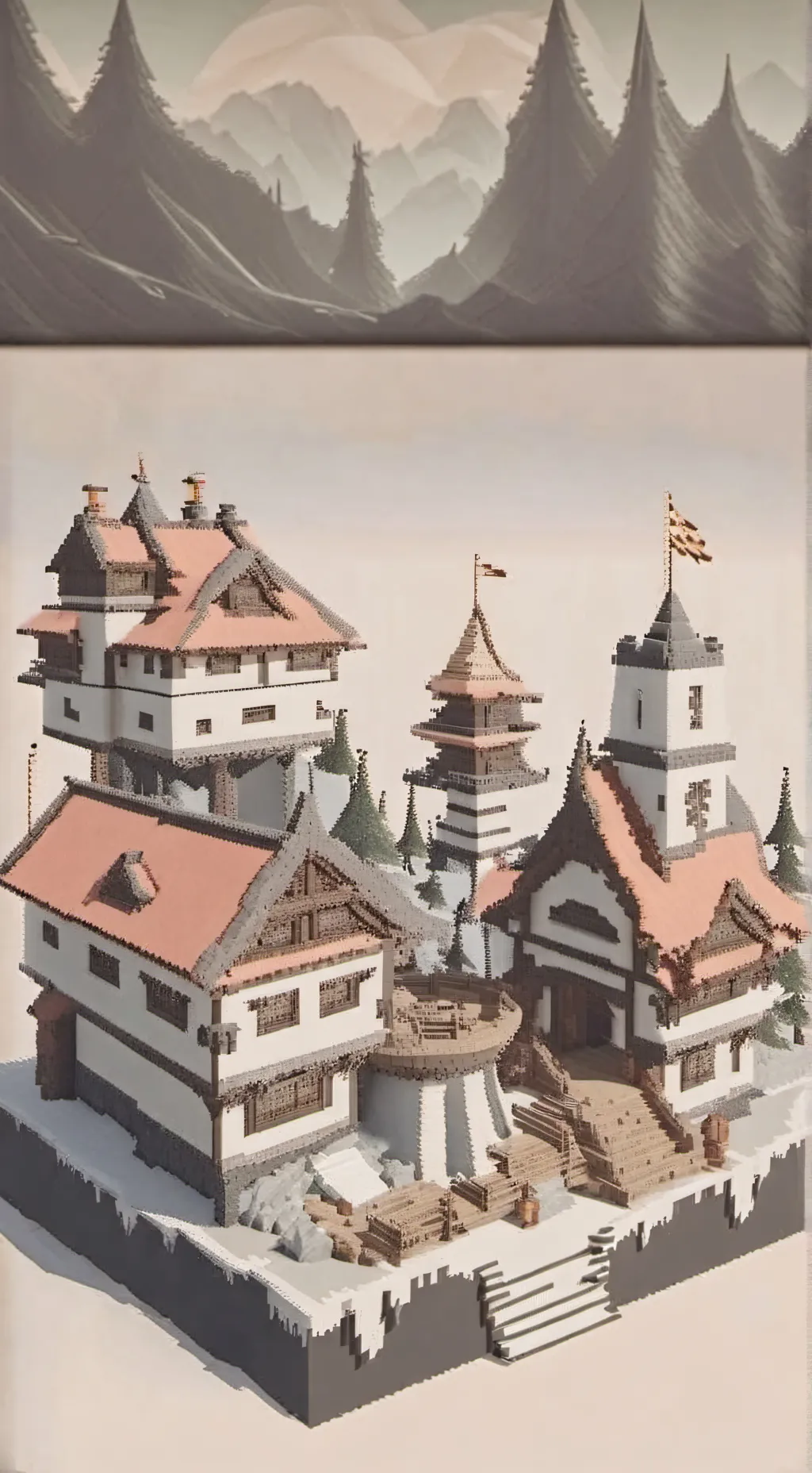 ai character: Minecraft background