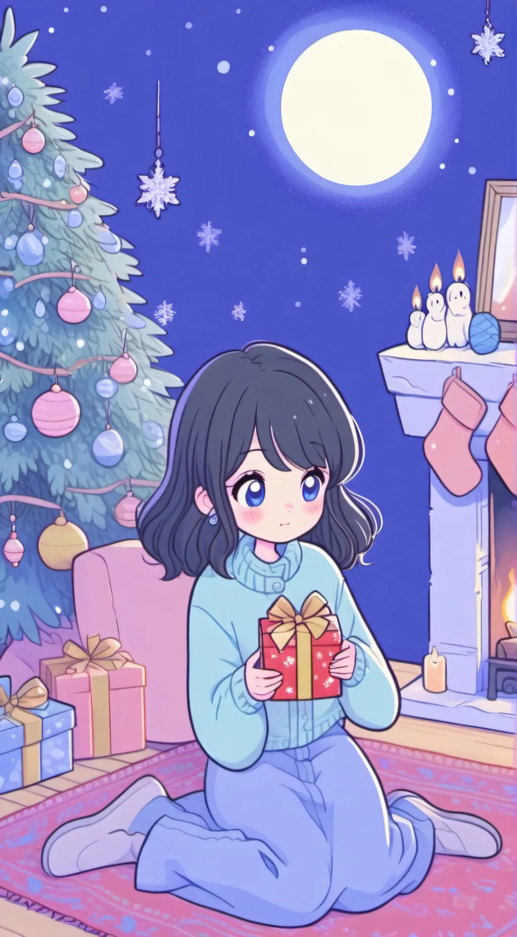 ai character: CHRISTMASS MHA background