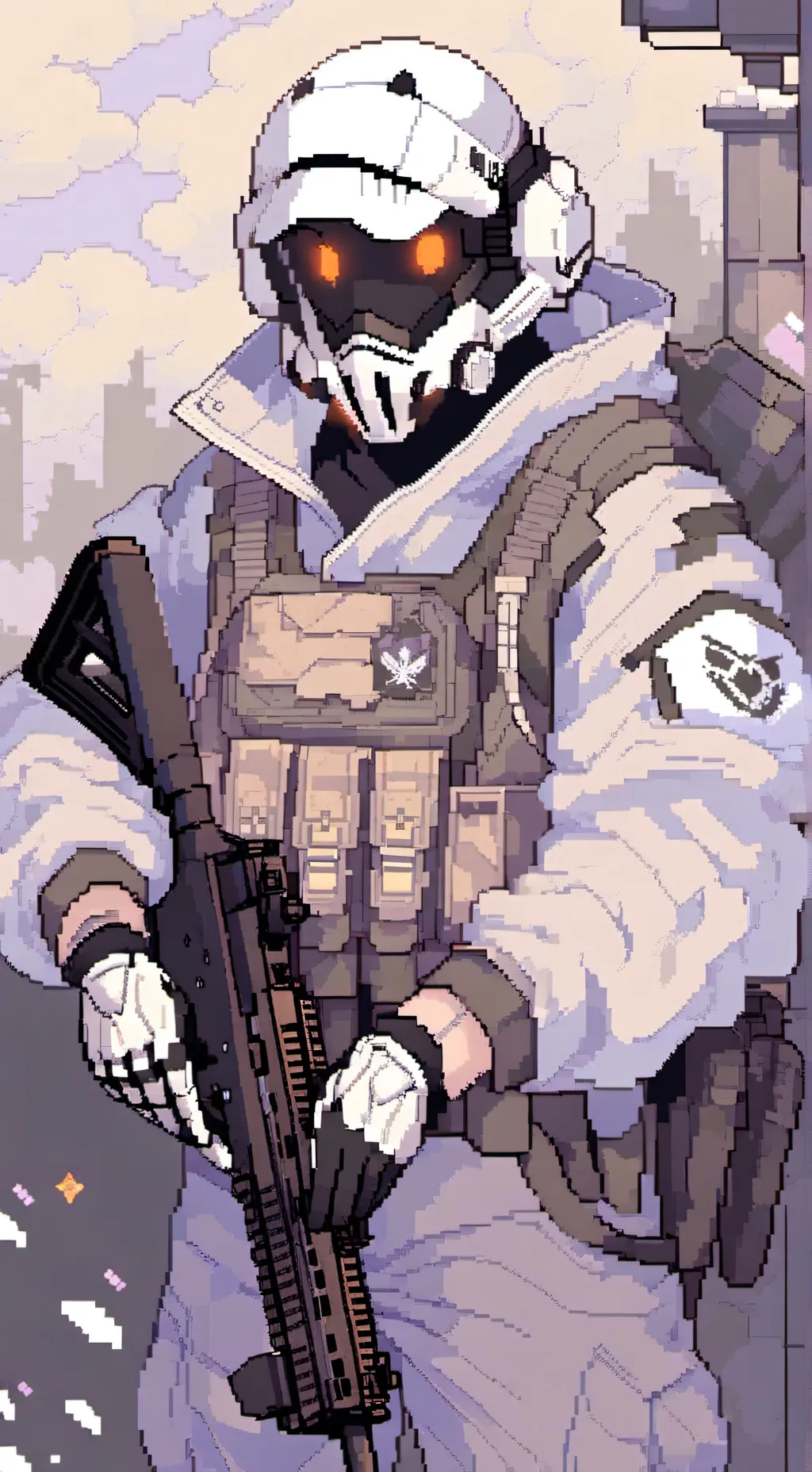 ai character: cod gas station background