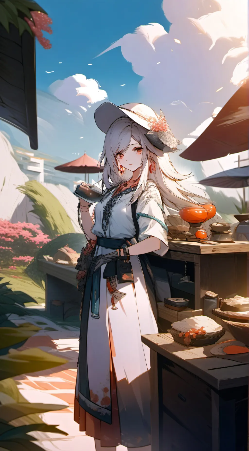 ai character: Ashley  background