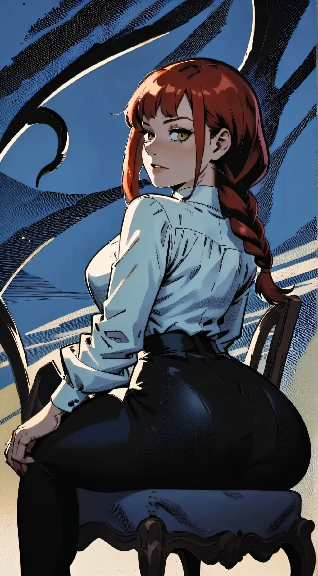 ai character: Giantess Makima background