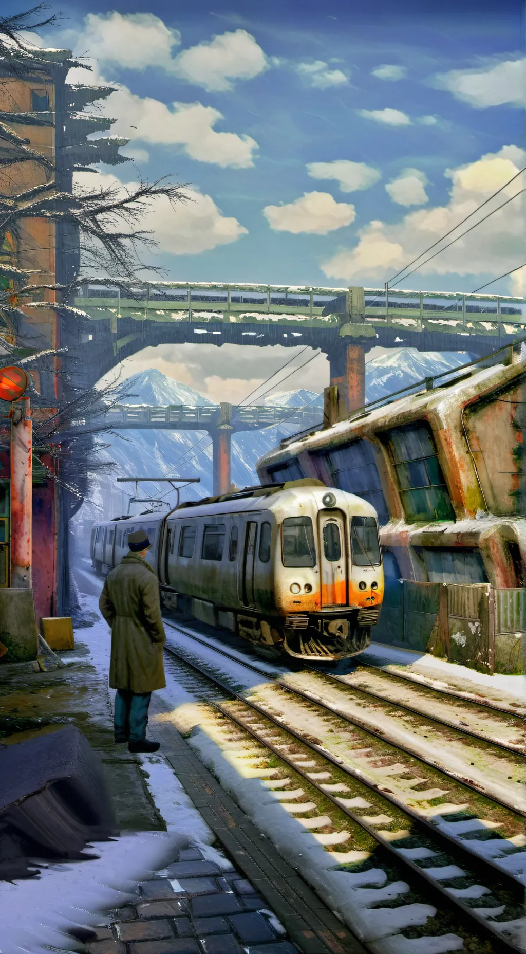 ai character: metro workshop background