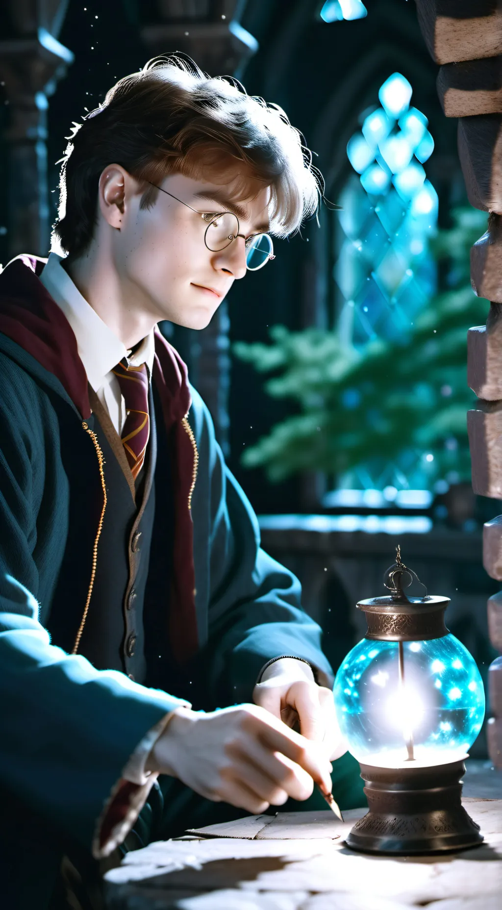ai character: Harry Potter  background