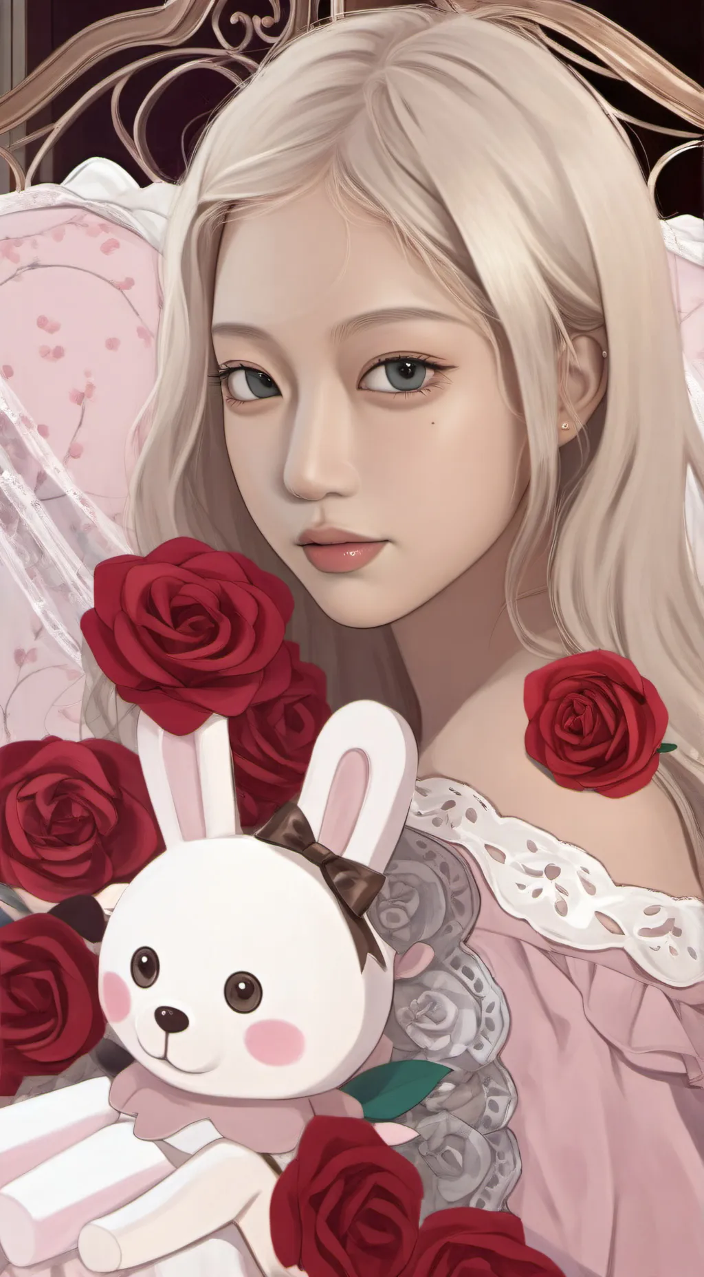 ai character: Rose background