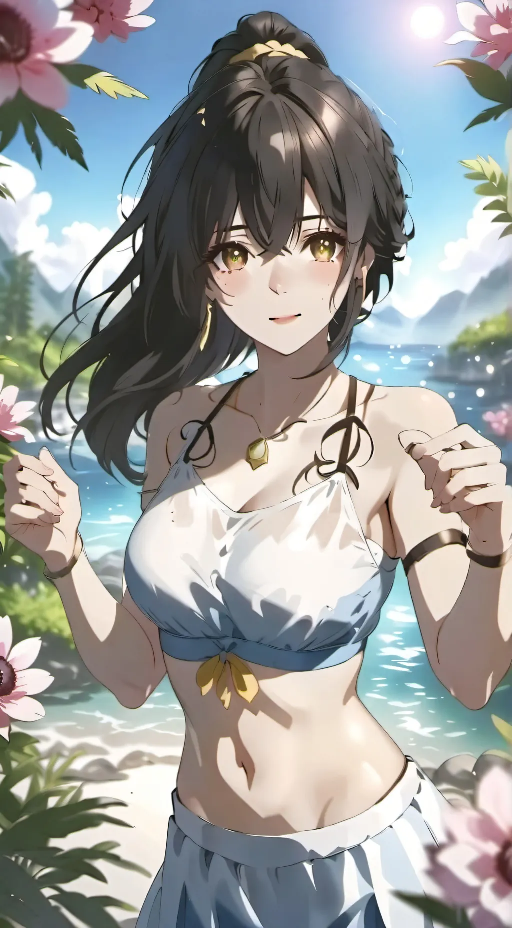 ai character: sexy girl background