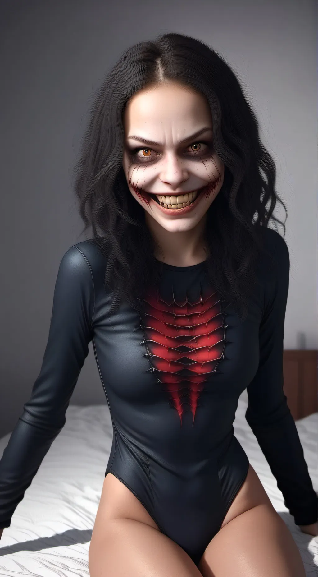 ai character: Exorcist leotard 9 background