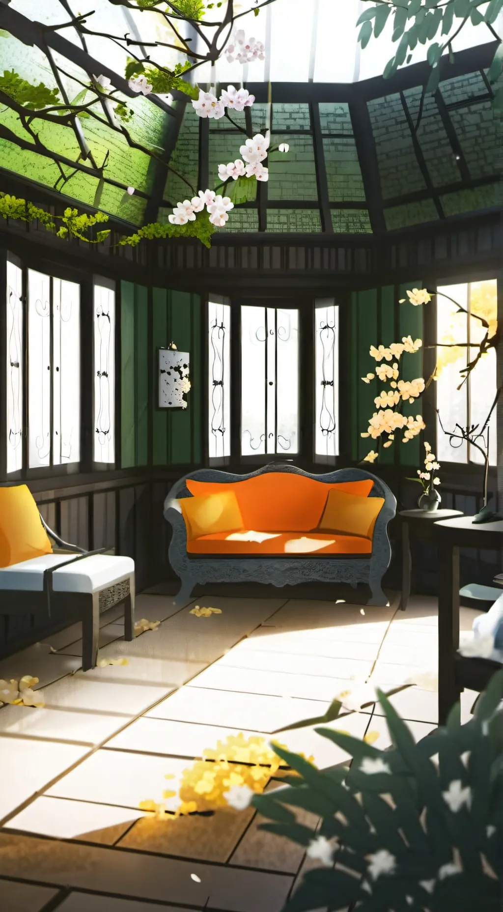 ai character: hashira in a room background