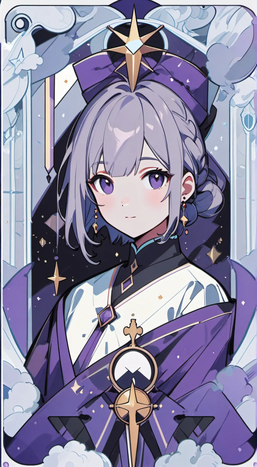 ai character: crystal background