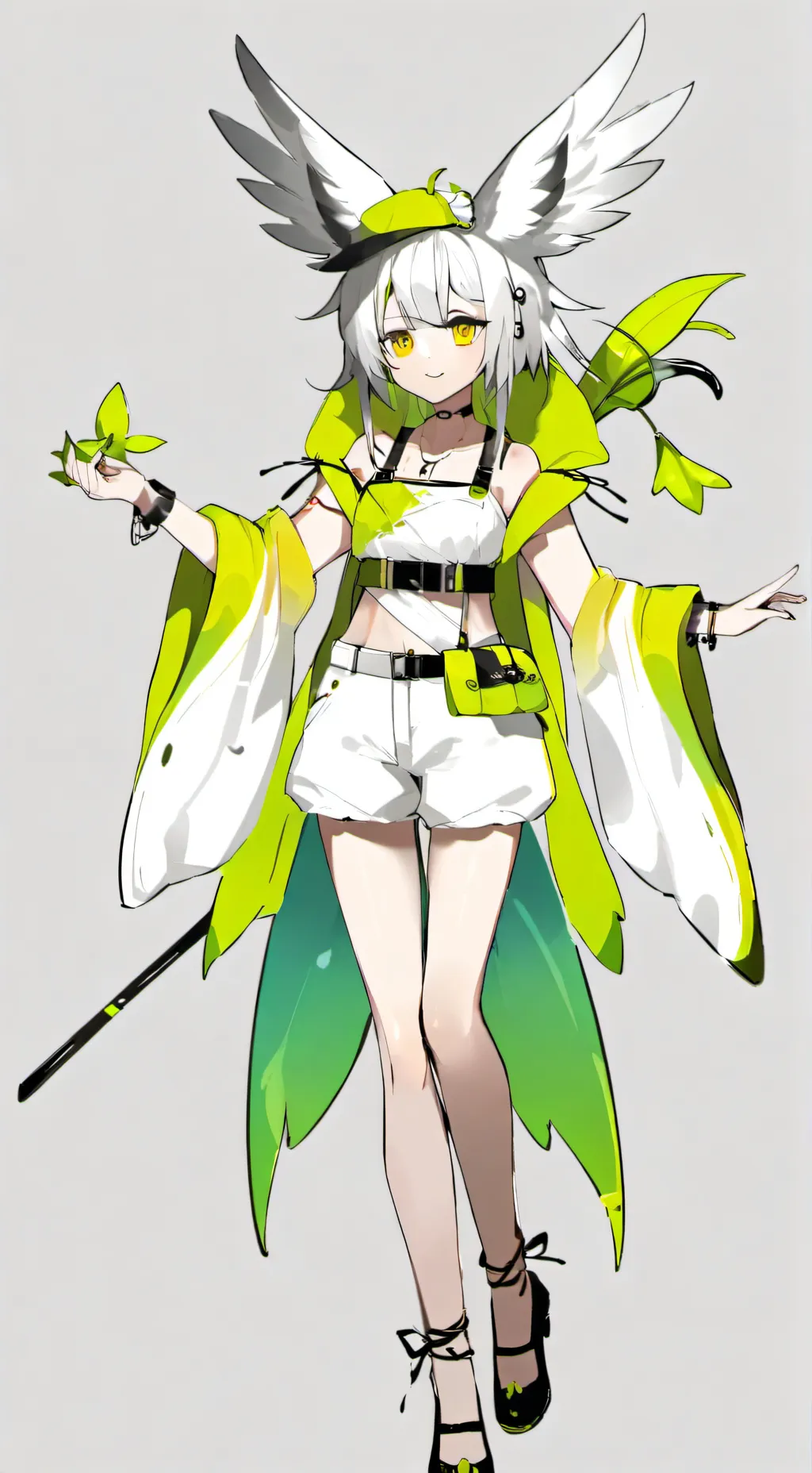 ai character: Hoja🌿🌈💧🌿🎄 background