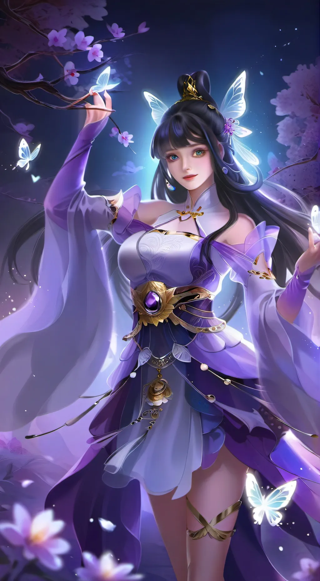 ai character: Kagura💜 background