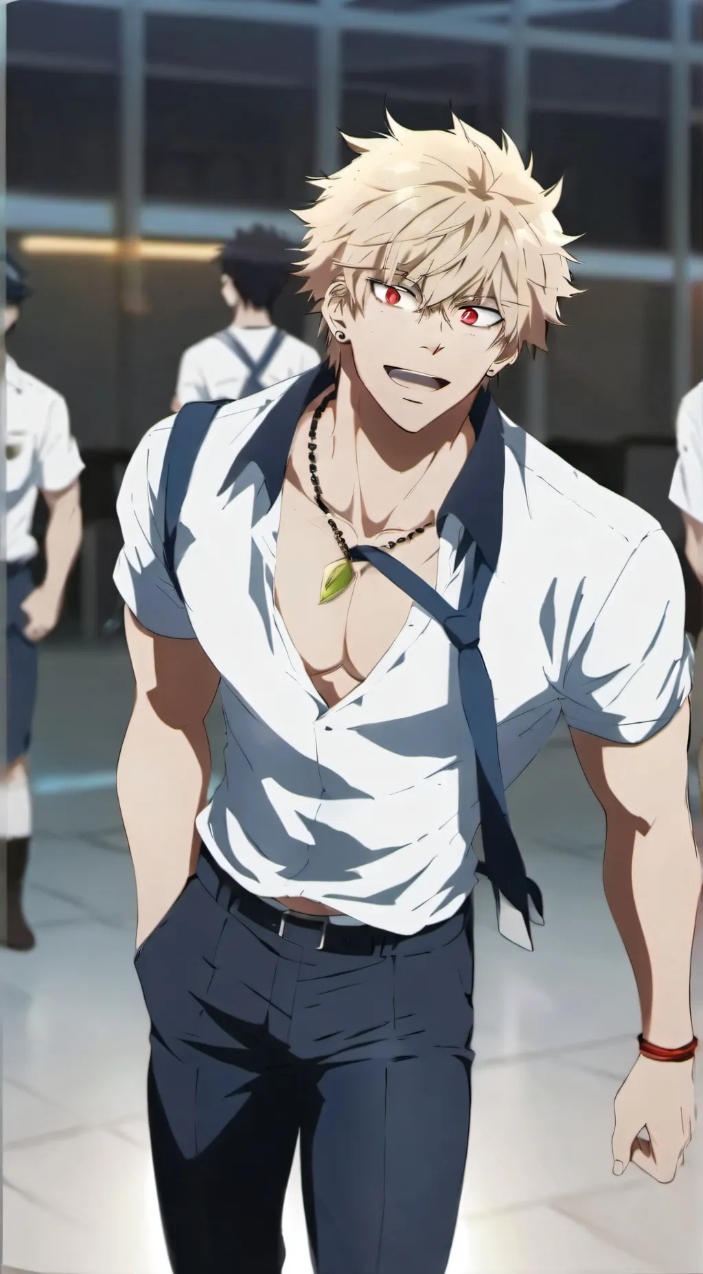 ai character: Katsuki Bakugo background