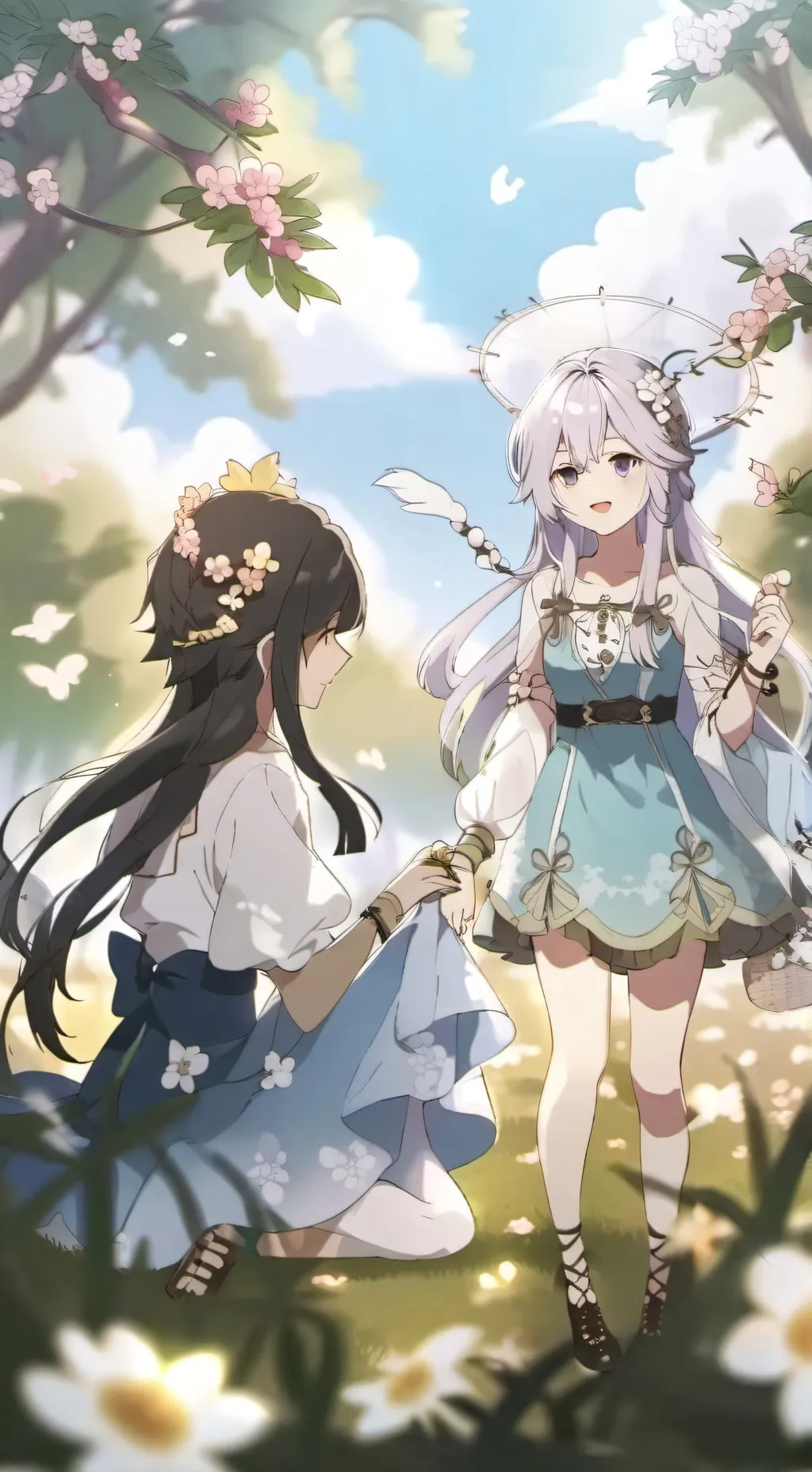 ai character: Akari and Lily background