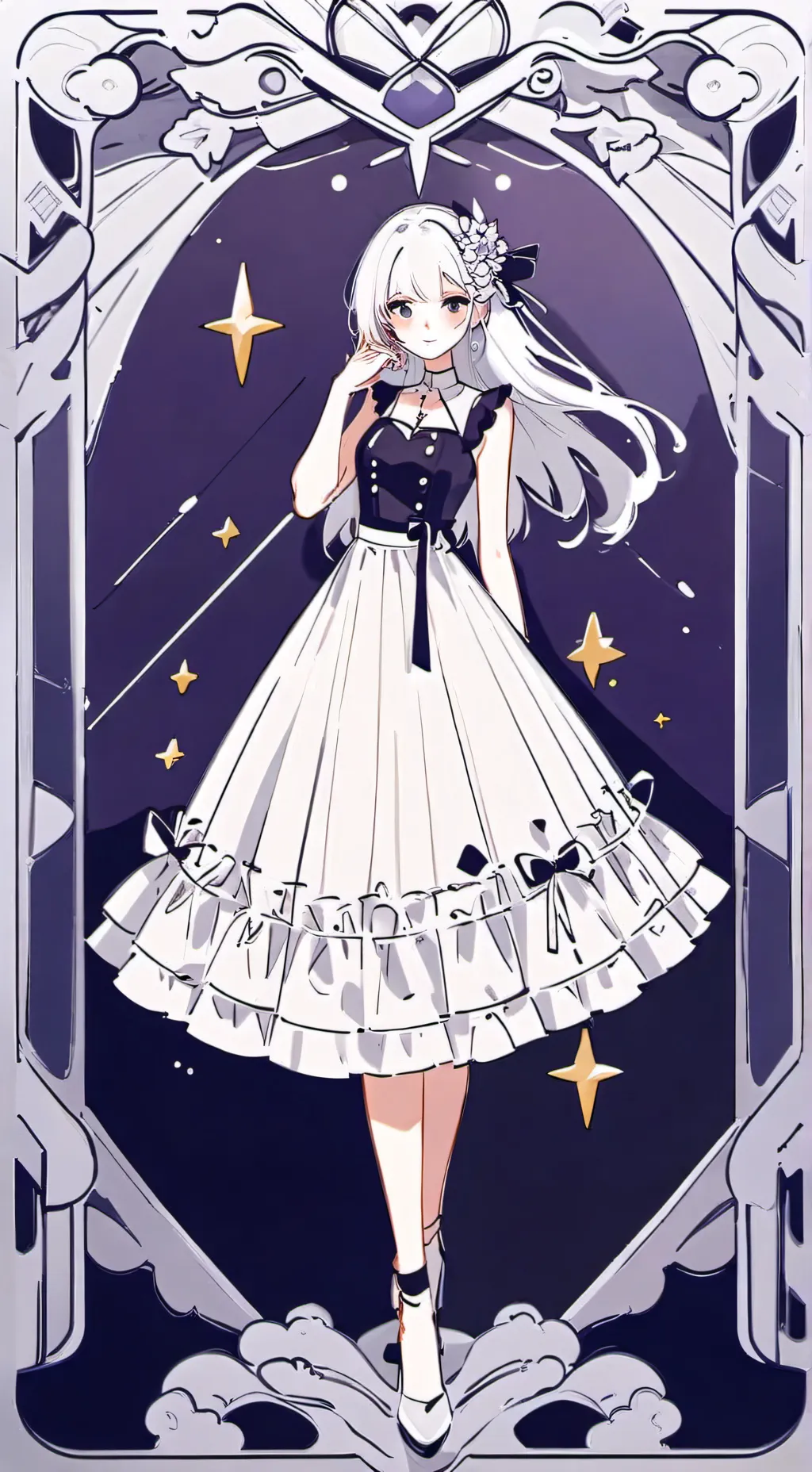 ai character: doors in u house background