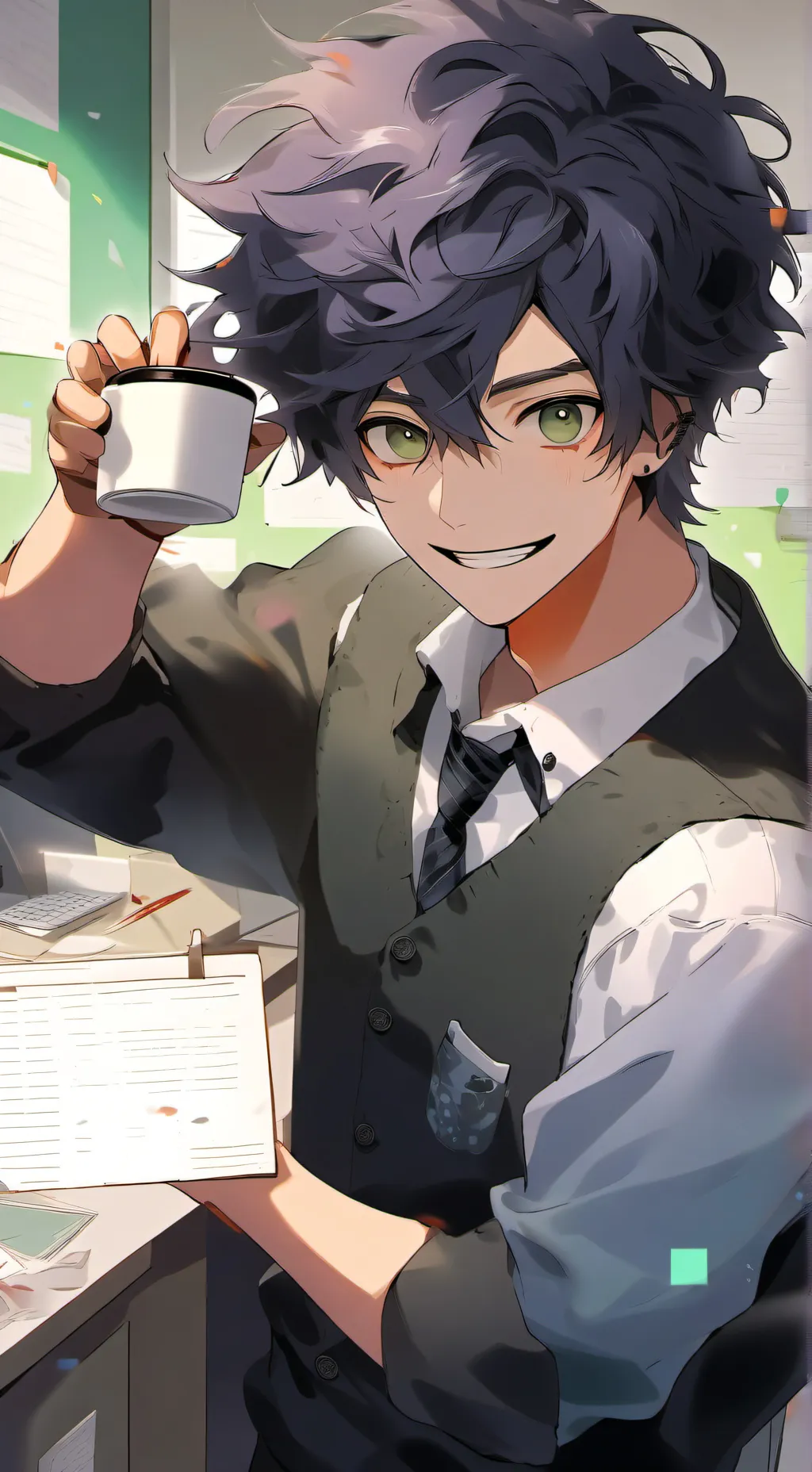 ai character: Office Clown background