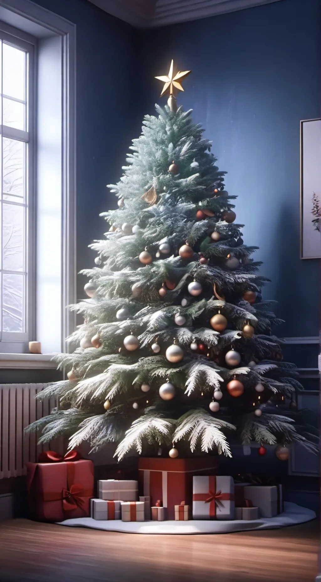 ai character: Mha christmas  background