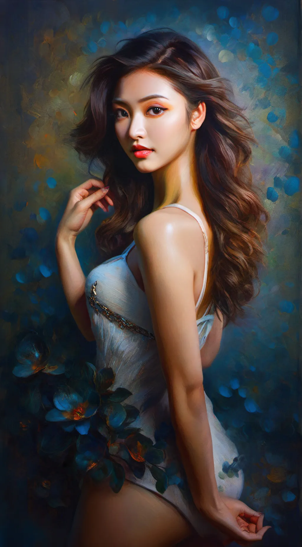 ai character: Shower time  background