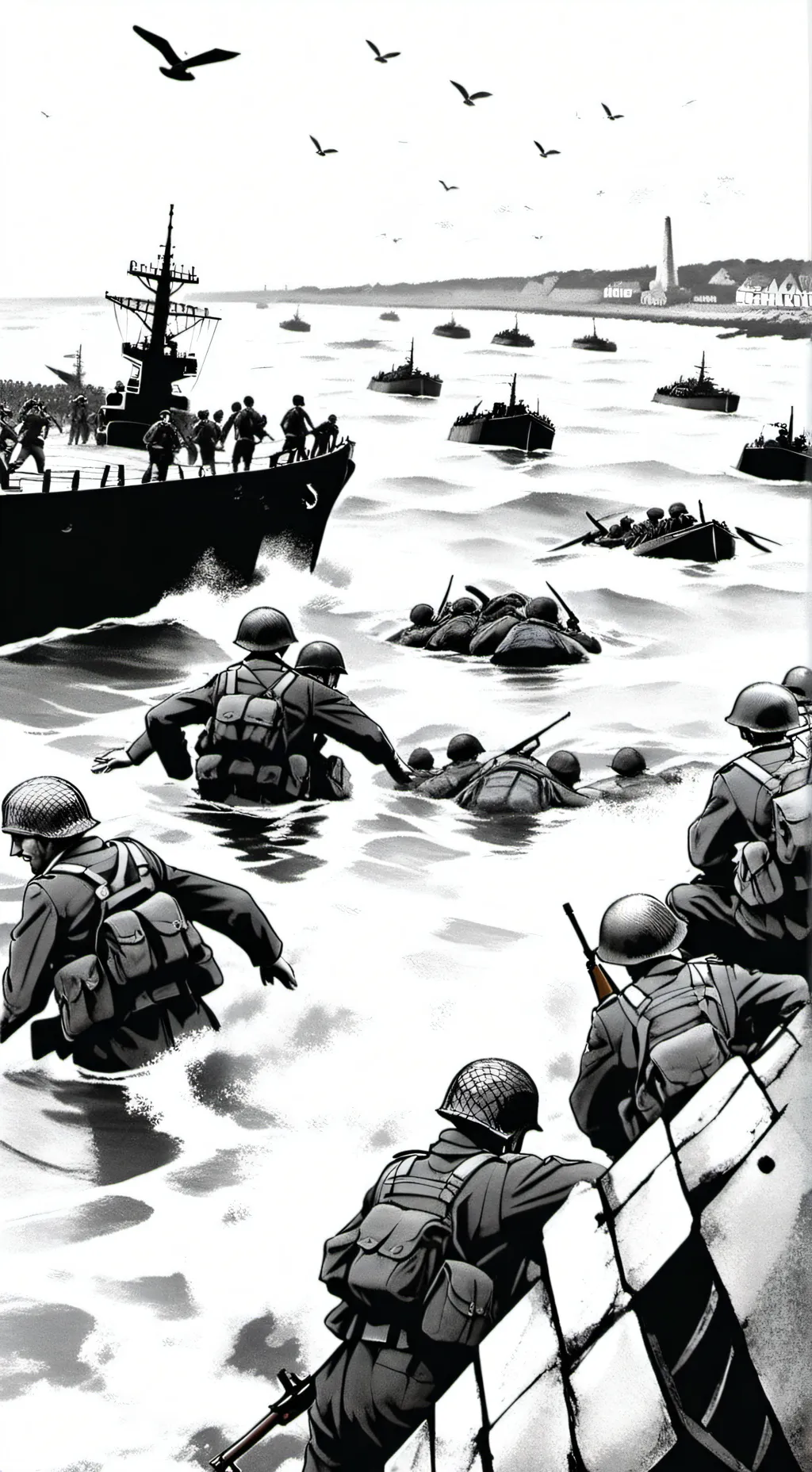 ai character: D-day background