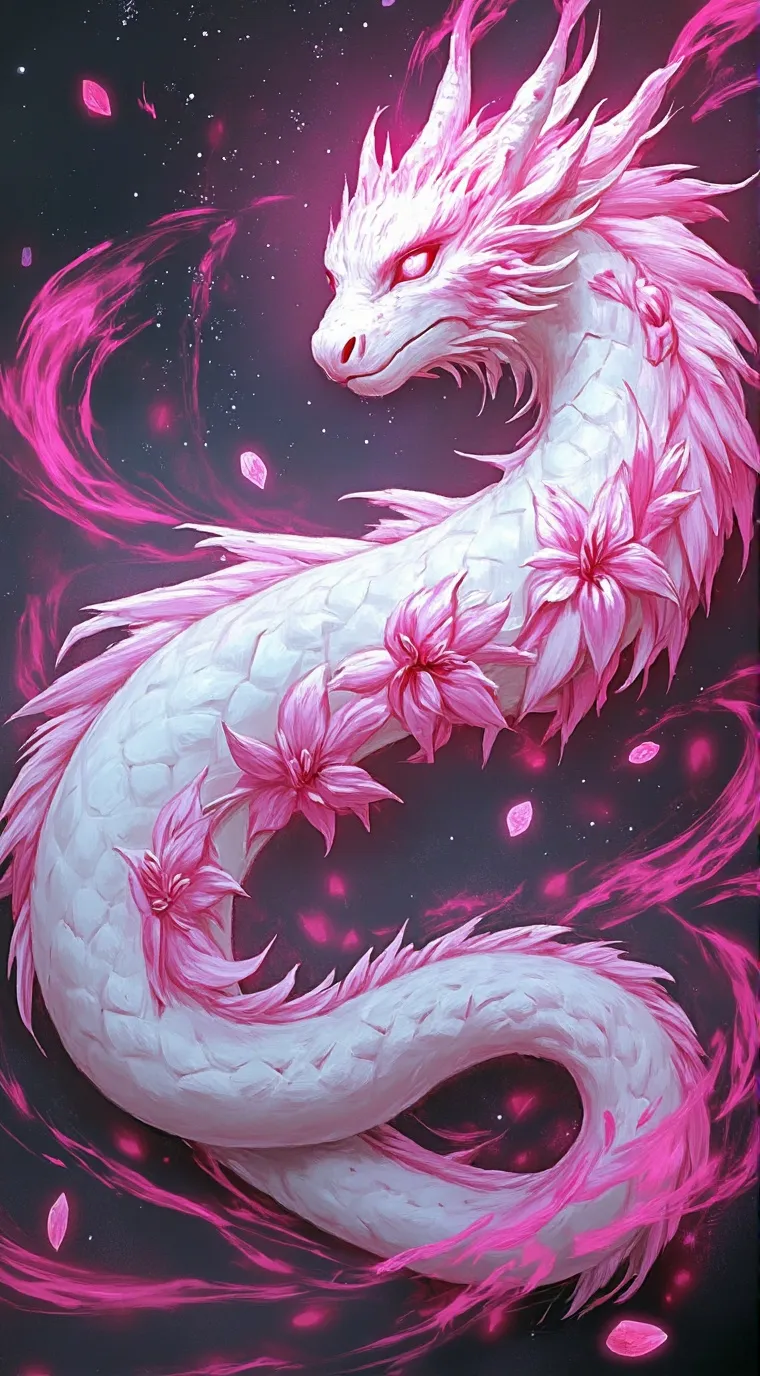 ai character: Blossom dragon background