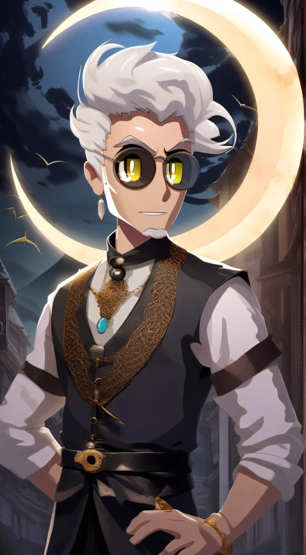 ai character: Crescent  background