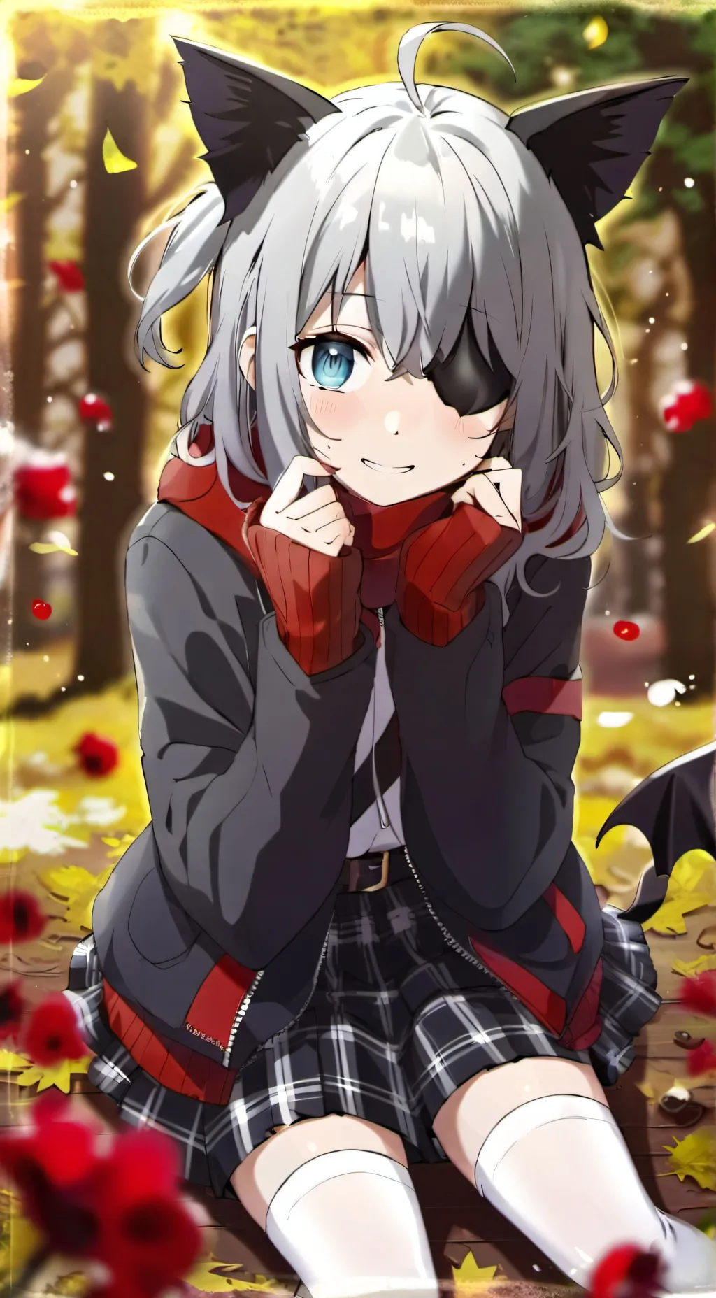 ai character: Mha fireworks background