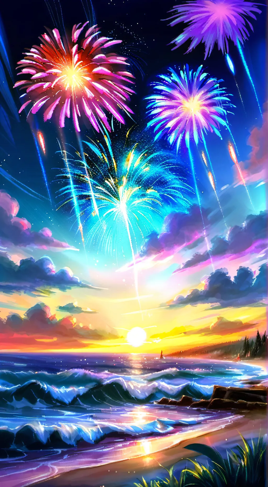 ai character: 4th of July Kny background
