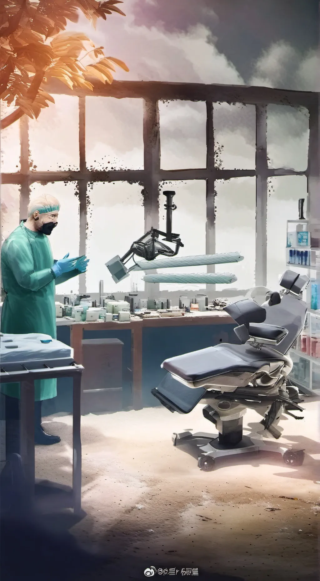 ai character: Evil scientist  background