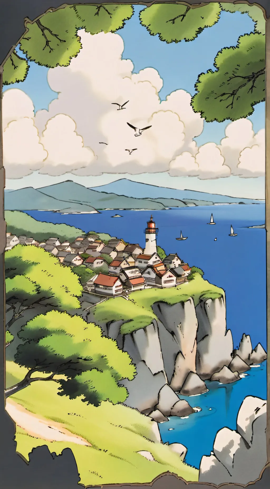 ai character: Mha island background