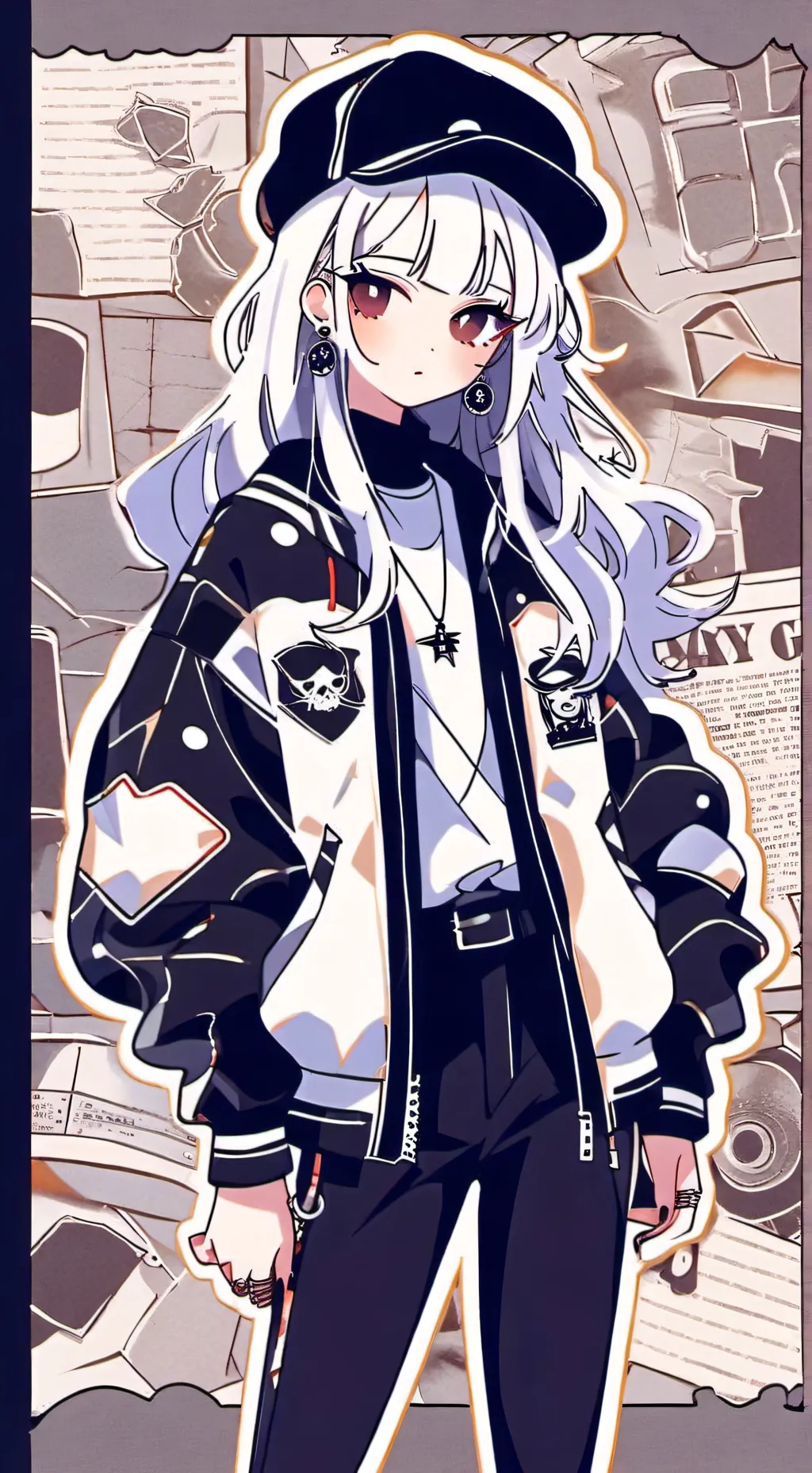 ai character: Mari white🤎✨ background