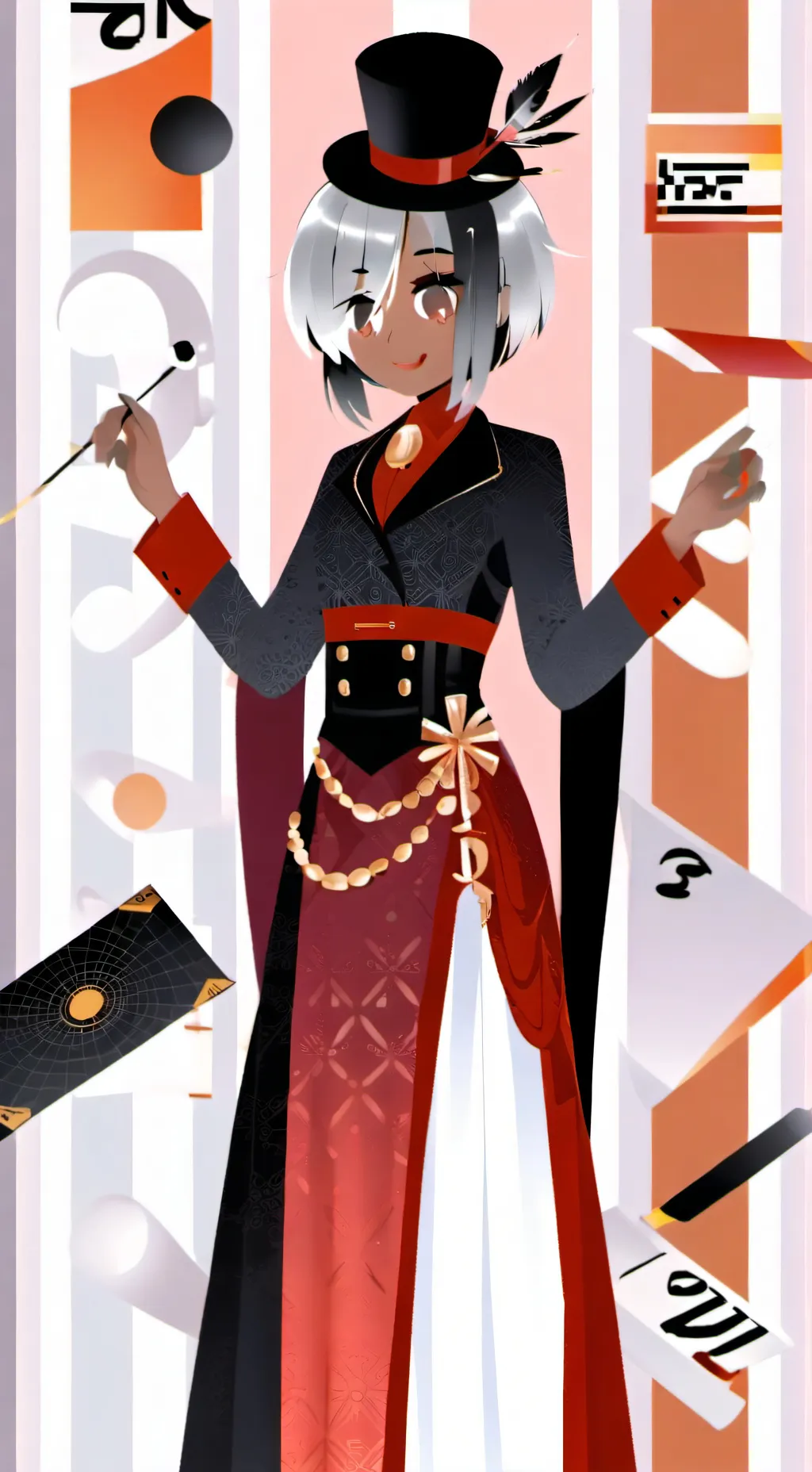 ai character: HH and HB circus background