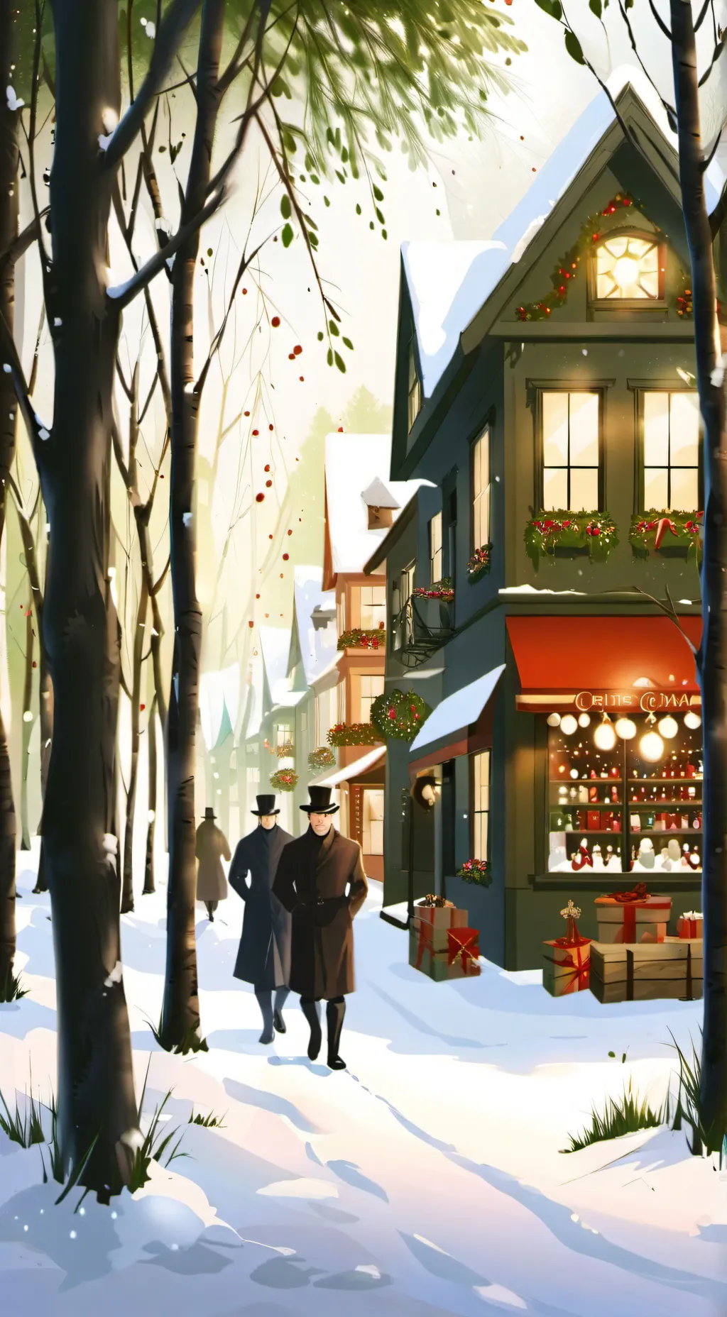 ai character: ☃️mm2 Christmas🌲 background