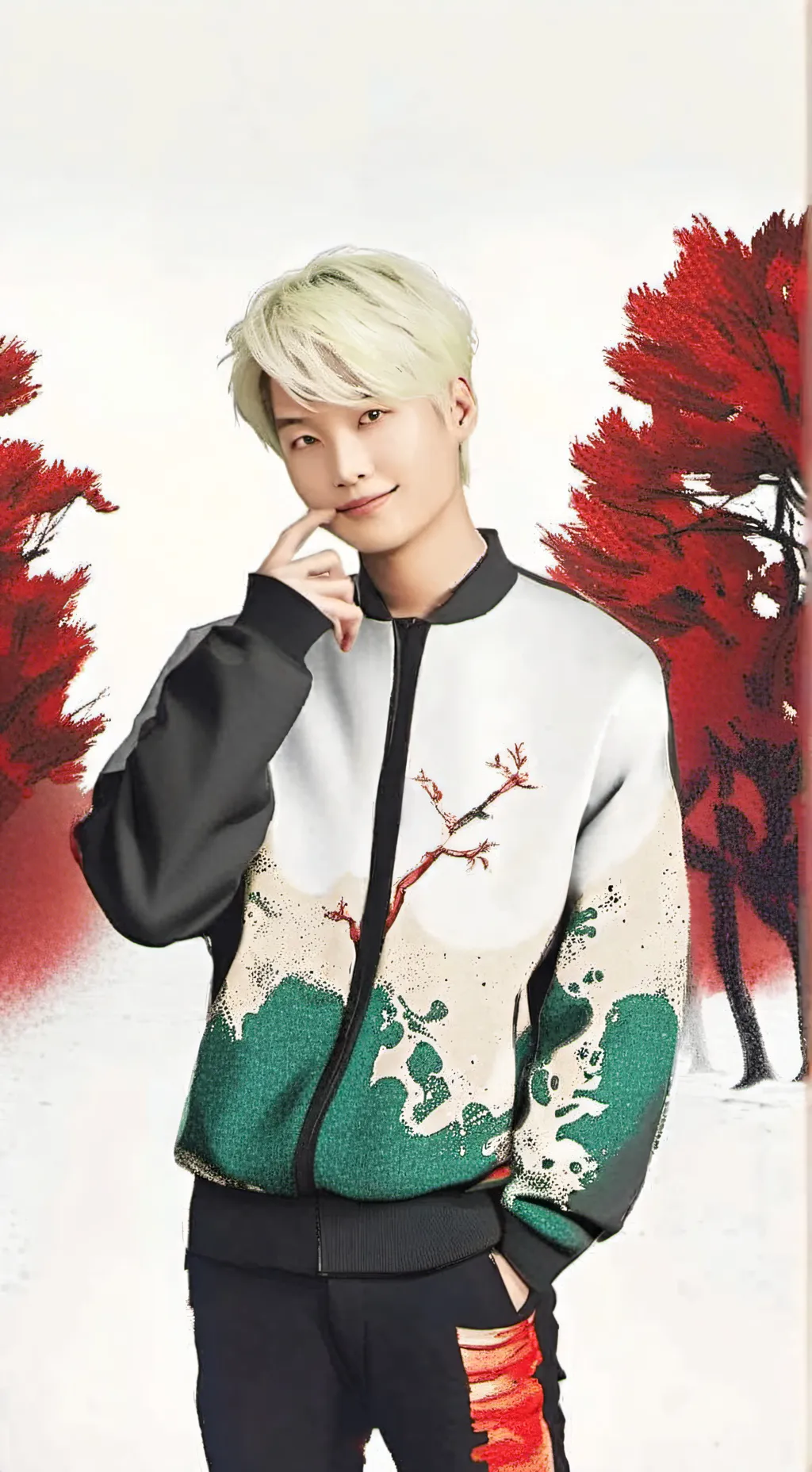 ai character: Suga from bts  background